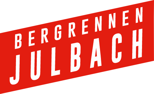 Rotes Logo des Motorrad Bergrennens Julbach im Mühlviertel, Oberösterreich