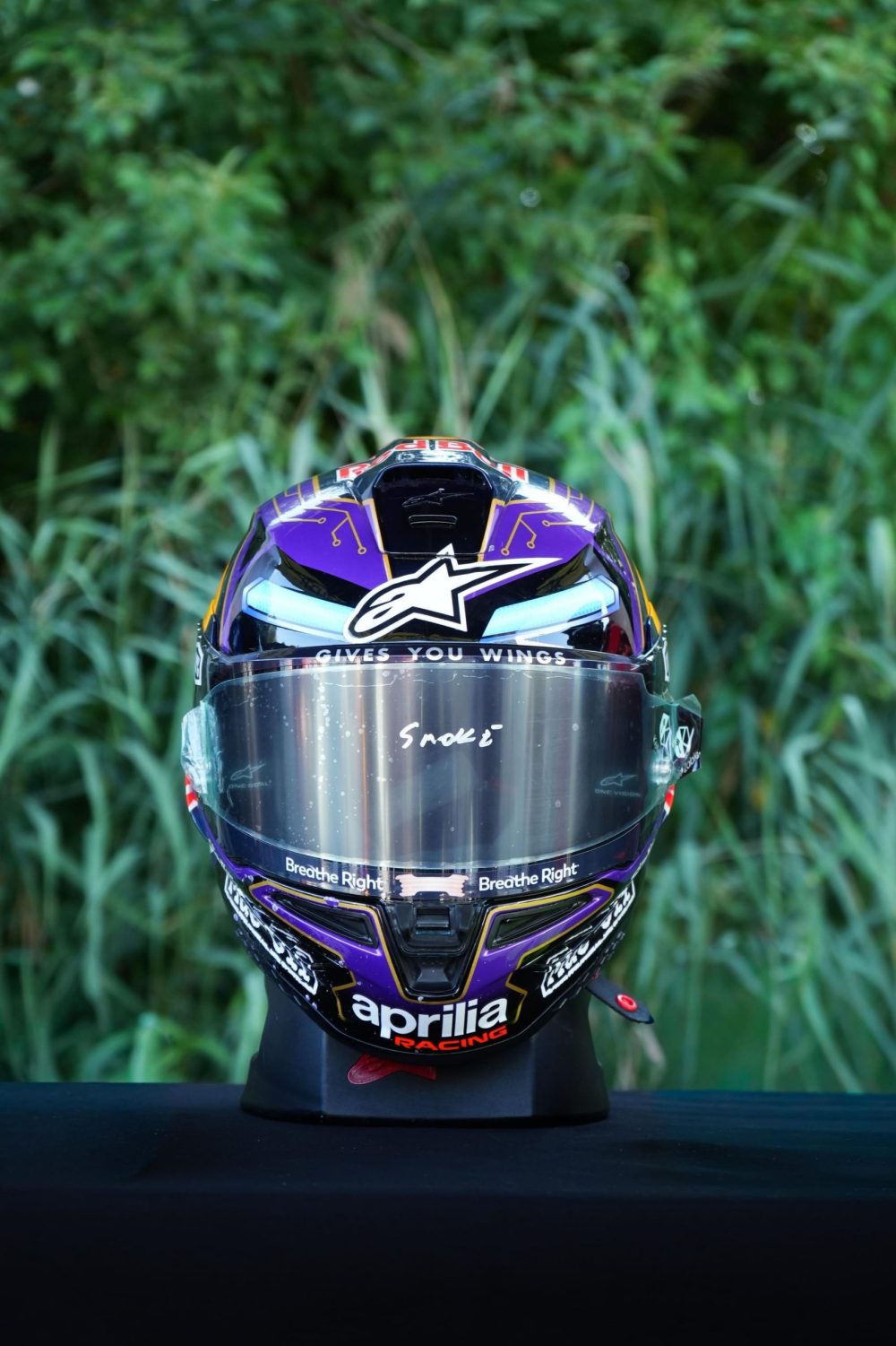MotoGP Helm von Jorge Martín im Gras beim AB Moto Sommerfest 2026
